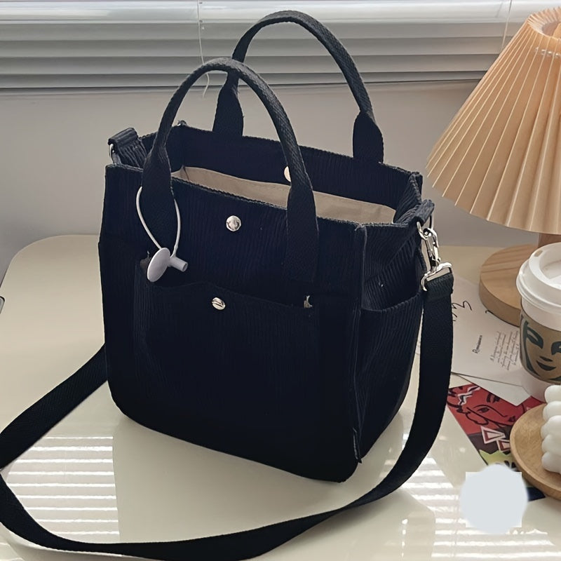 Leilany | Striped Corduroy Crossbody Bag