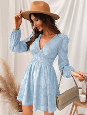 ANNA | Gorgeous Satin Dress with Puff Sleeves