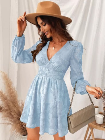 ANNA | Gorgeous Satin Dress with Puff Sleeves