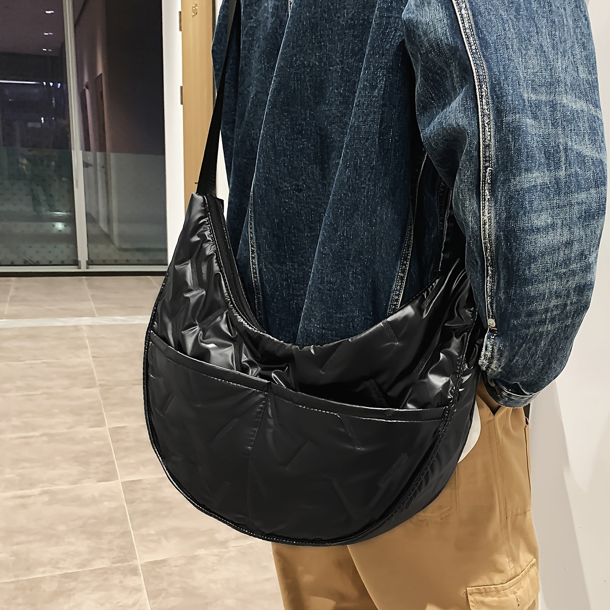 Grey | Cozy Padded Crossbody Bag