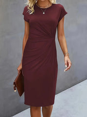 Ava | Chic Crew Neck Dress – Effortless Day-to-Night Sophistication