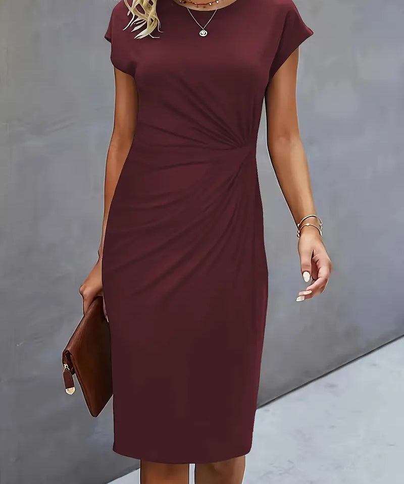 Ava | Chic Crew Neck Dress – Effortless Day-to-Night Sophistication