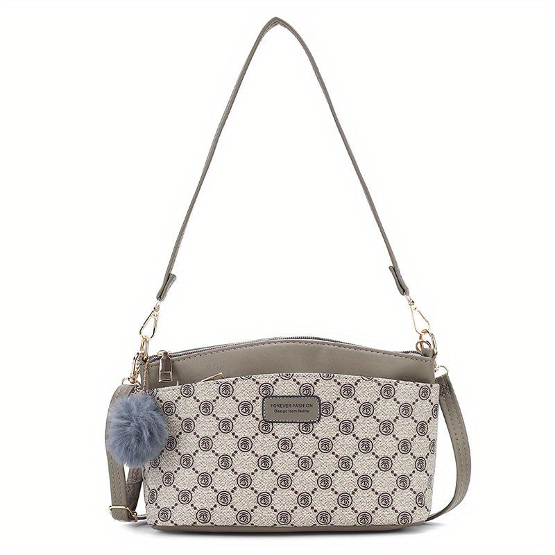 Anaya | Lozenge Print Women's Crossbody Leather Bag