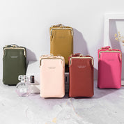 Versatile Large Capacity Kiss-Lock Handbag for Your Phone