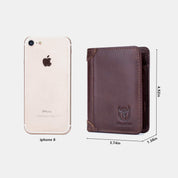 Luxury RFID-Enabled Large Capacity Genuine Leather Bifold Wallet
