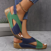 Lyra | Chic Two-Tone Sandals - Comfort & Style