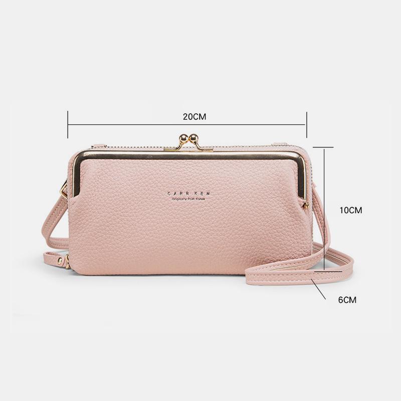 Spacious and Versatile Kiss-lock Crossbody Phone Bag