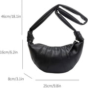 Lilitbeth | Women's Chic Crescent PU Leather Crossbody Bag