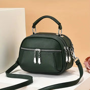 Kaeli | Small Compact Multi-Zip Crossbody Handbag