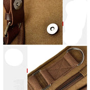 Raul | Small Multi-Pocket Canvas Crossbody Messenger Bag