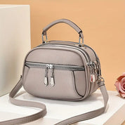 Kaeli | Small Compact Multi-Zip Crossbody Handbag