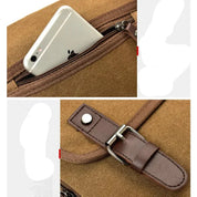 Raul | Small Multi-Pocket Canvas Crossbody Messenger Bag