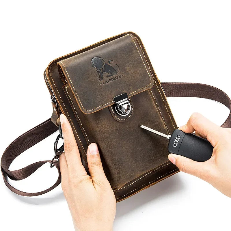 Lachlan | Men's Retro Leather Small Crossbody Shoulder Sling Bag