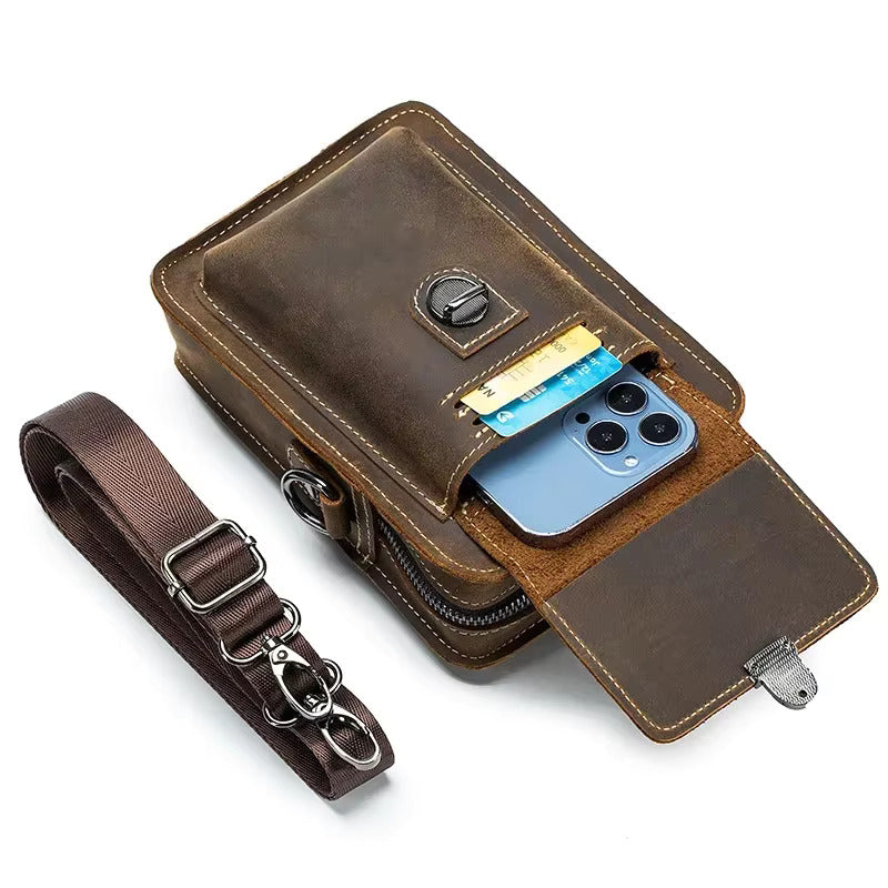 Lachlan | Men's Retro Leather Small Crossbody Shoulder Sling Bag