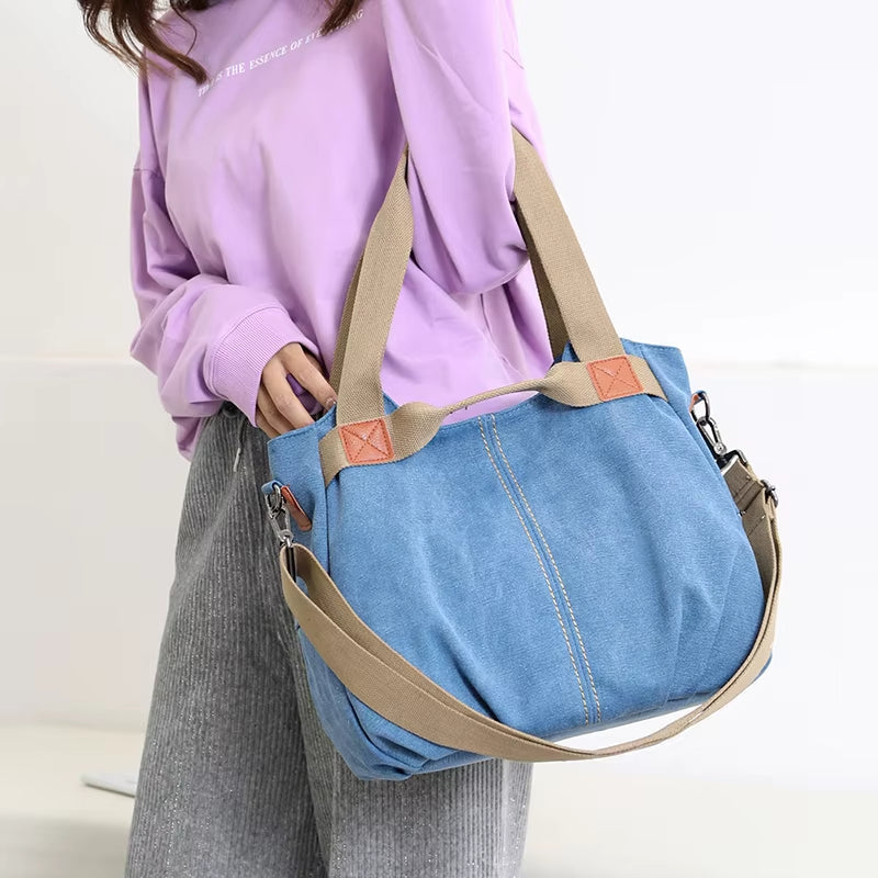 Amanda | Stylish & Functional Vintage-Inspired Canvas Tote Bag