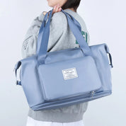 Extra Large Foldable Travel Duffle Bag with Convenient Dry Wet Separation Pocket