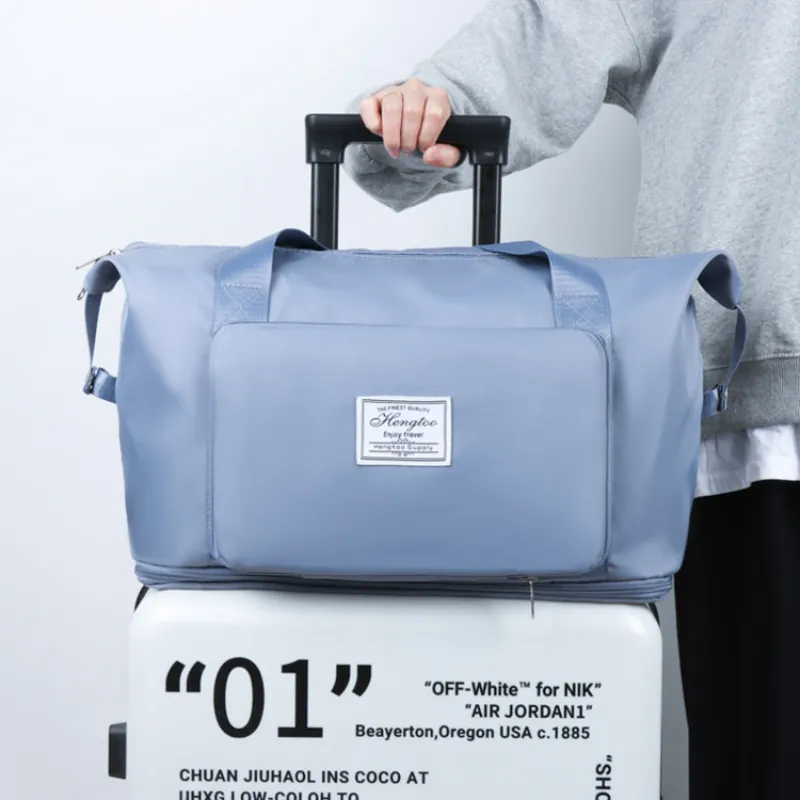 Extra Large Foldable Travel Duffle Bag with Convenient Dry Wet Separation Pocket