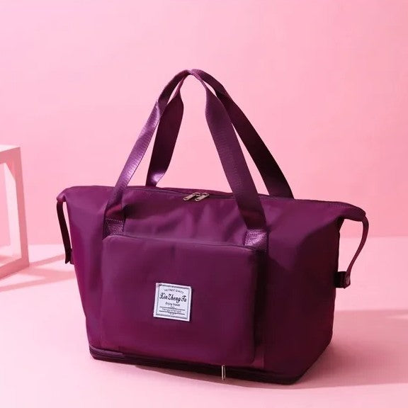 Extra Large Foldable Travel Duffle Bag with Convenient Dry Wet Separation Pocket