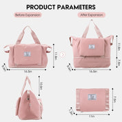 Extra Large Foldable Travel Duffle Bag with Convenient Dry Wet Separation Pocket