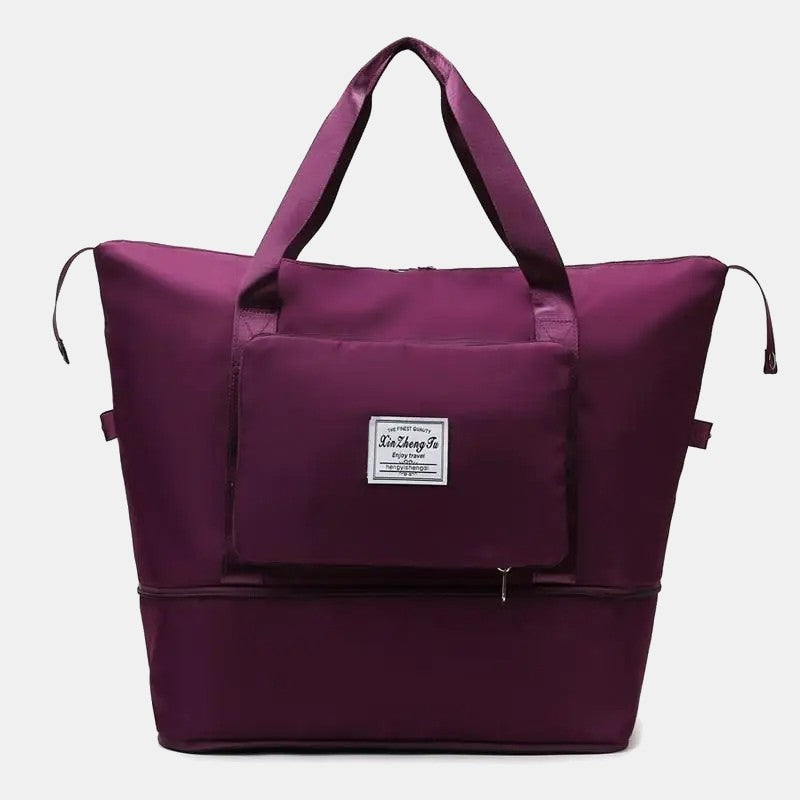 Extra Large Foldable Travel Duffle Bag with Convenient Dry Wet Separation Pocket