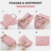 Extra Large Foldable Travel Duffle Bag with Convenient Dry Wet Separation Pocket