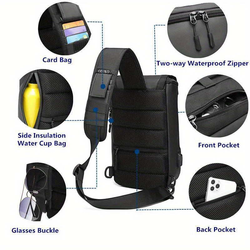 Wyatt | Waterproof Multi-Pocket Crossbody Bag