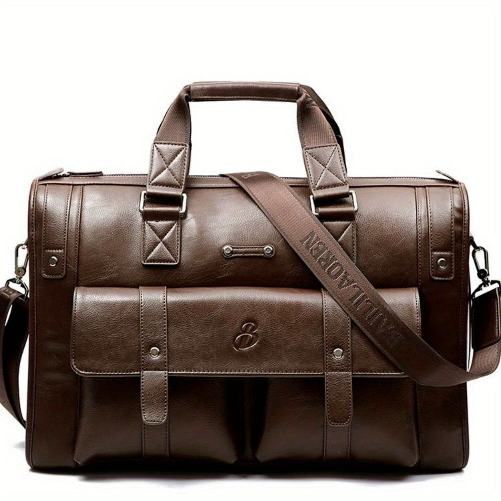 Khian | Leather Crossbody Laptop Travel Messenger Bag