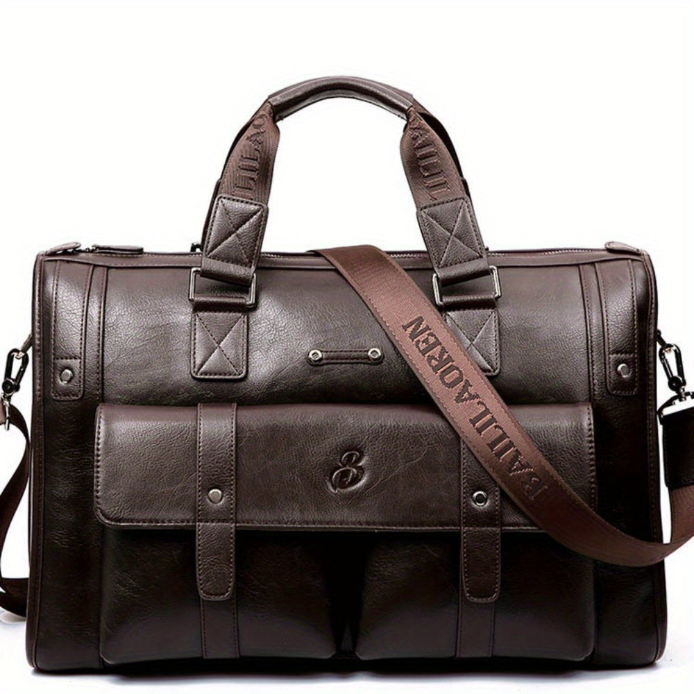 Khian | Leather Crossbody Laptop Travel Messenger Bag