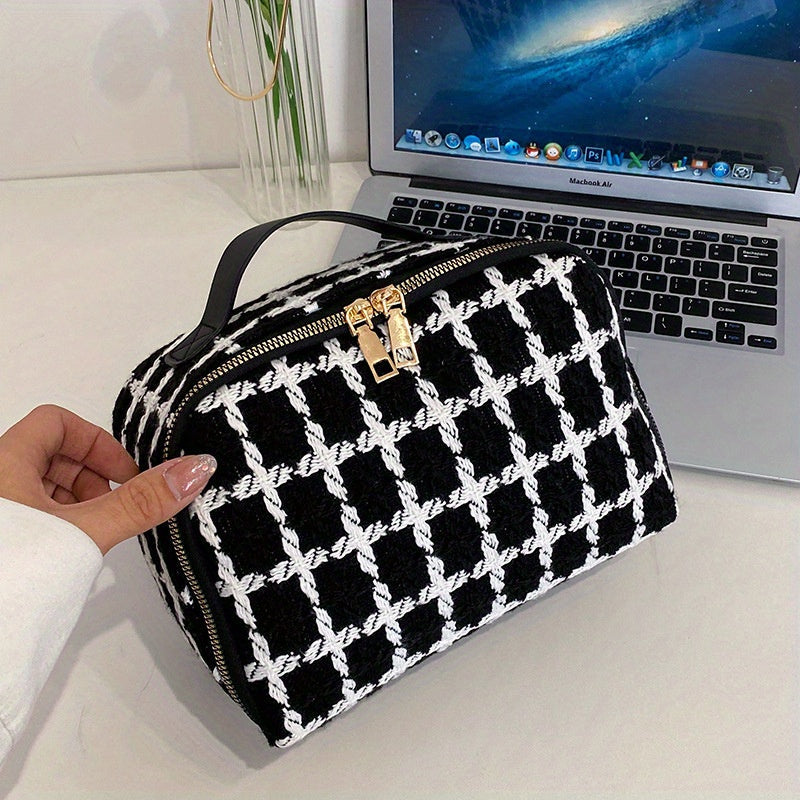 Ailany | Chic Check Travel Cosmetic Bag