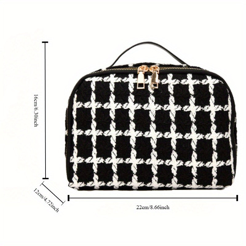Ailany | Chic Check Travel Cosmetic Bag