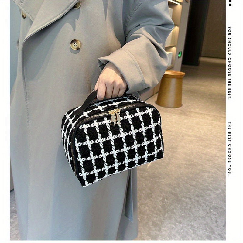 Ailany | Chic Check Travel Cosmetic Bag
