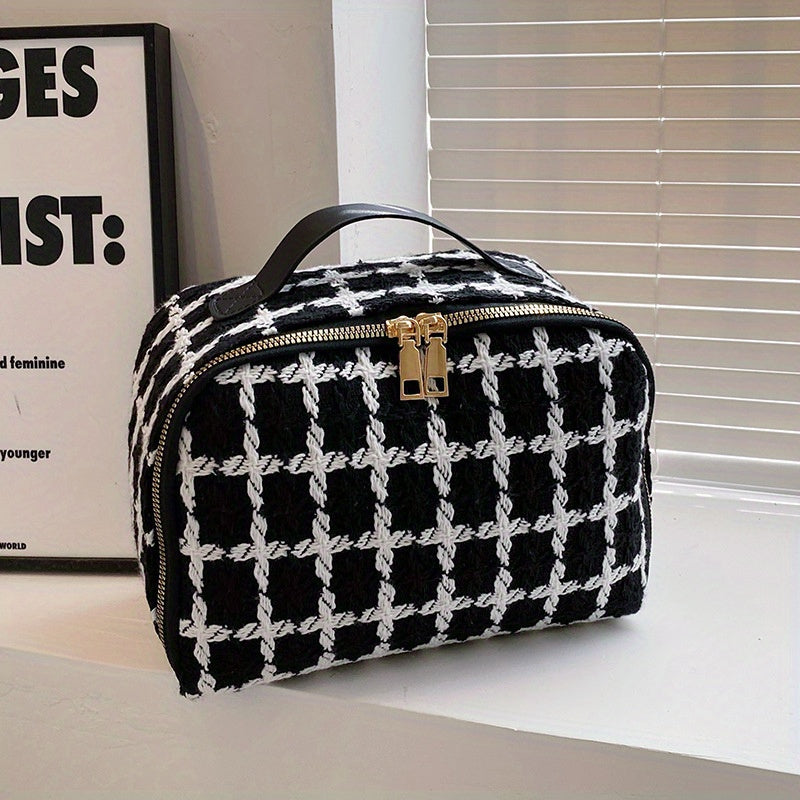 Ailany | Chic Check Travel Cosmetic Bag