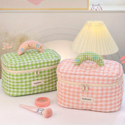 Indy | Charming Gingham Design Travel Cosmetics Bag