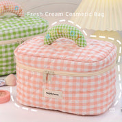 Indy | Charming Gingham Design Travel Cosmetics Bag