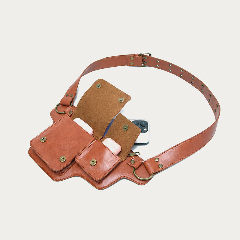 Chic Retro Vegan Leather Waist Bag - Perfect for Travel, Daily Use, and On-the-Go Convenience!