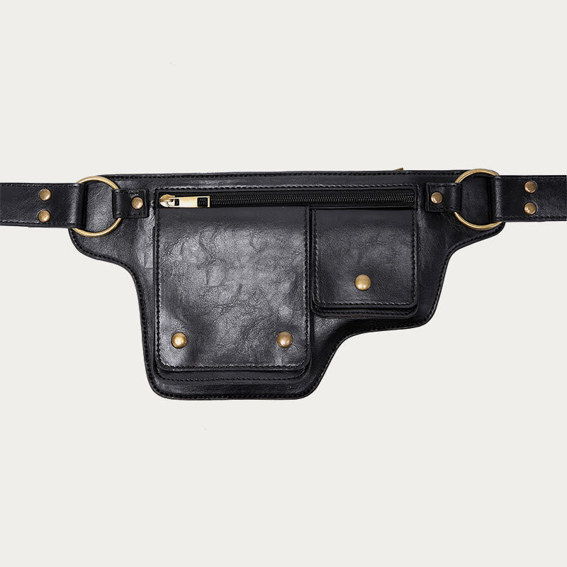 Chic Retro Vegan Leather Waist Bag - Perfect for Travel, Daily Use, and On-the-Go Convenience!