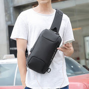 Stylish Multi-Pocket Sling Bag with Passport Lock and USB Charging Port