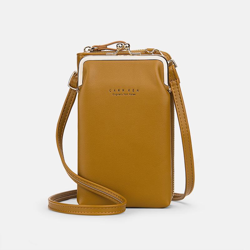Versatile Large Capacity Kiss-Lock Handbag for Your Phone