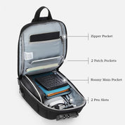 Stylish Multi-Pocket Sling Bag with Passport Lock and USB Charging Port