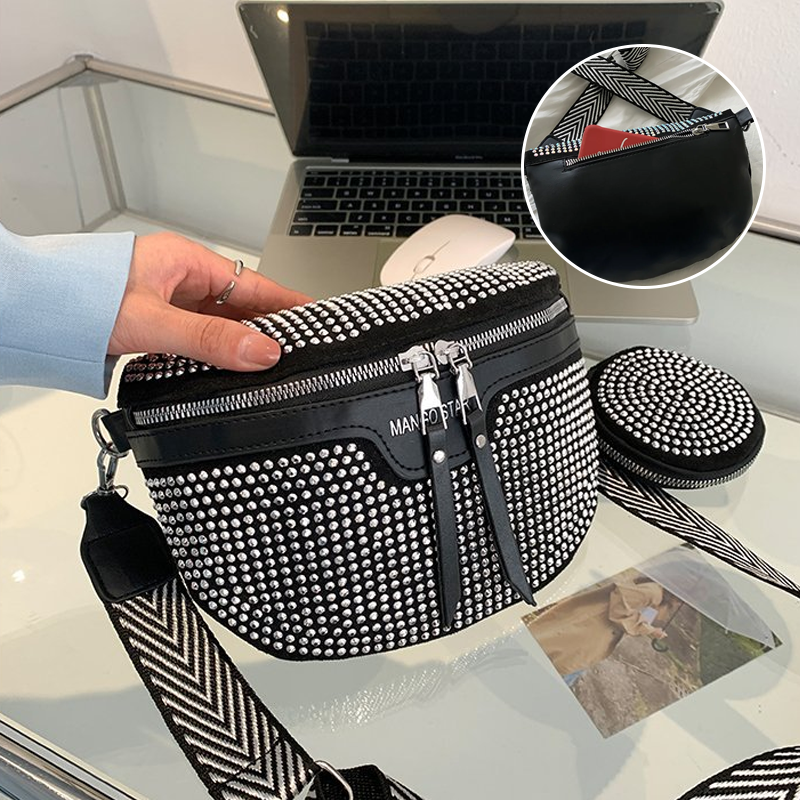 Xiomara | Fashion Rhinestone Women's Crossbody Bum Bag