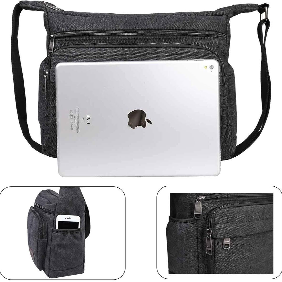 Ayden | Multi-Compartment Waterproof Canvas Crossbody Messenger Bag