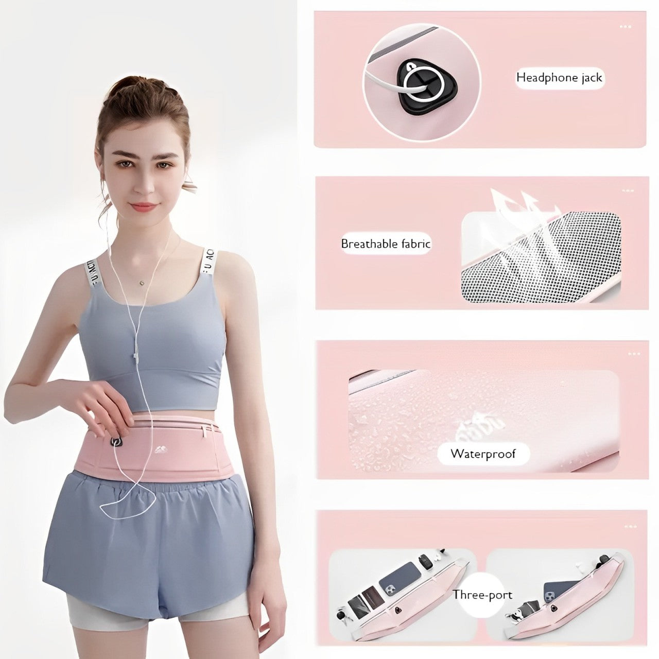 Ila | Large Waterproof Sports Waist Pack Bum Bag