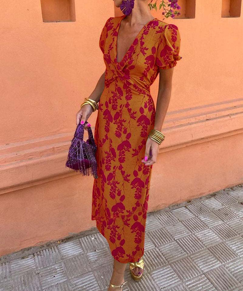 Hazel | Flattering Elegant Puff-Sleeve Dress