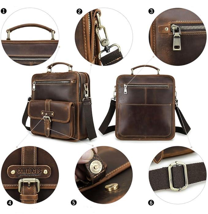 Ken | Leather Crossbody Messenger Sling Bag