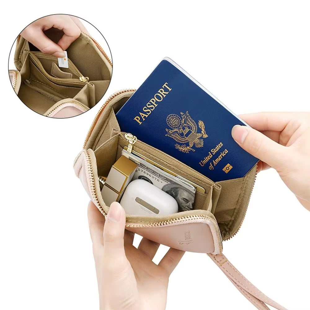 Augustine | Elegant PU Leather Passport Holder Travel Wallet