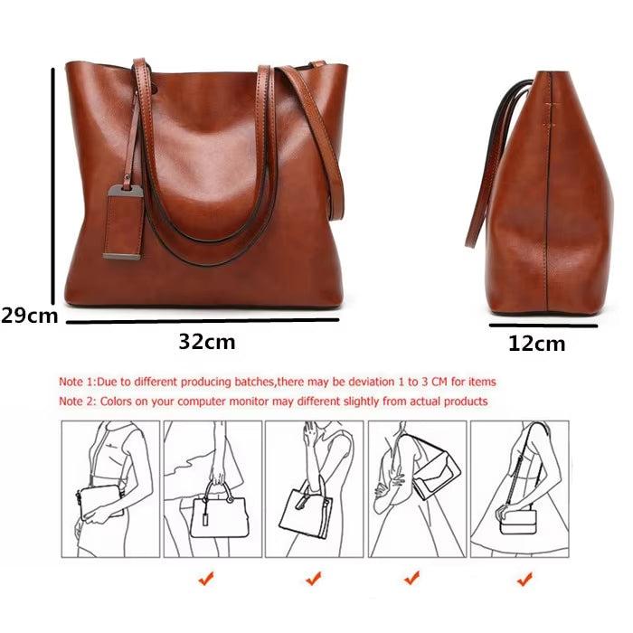 Belen | Vintage Oil Leather Women's Travel Crossbody Handbag