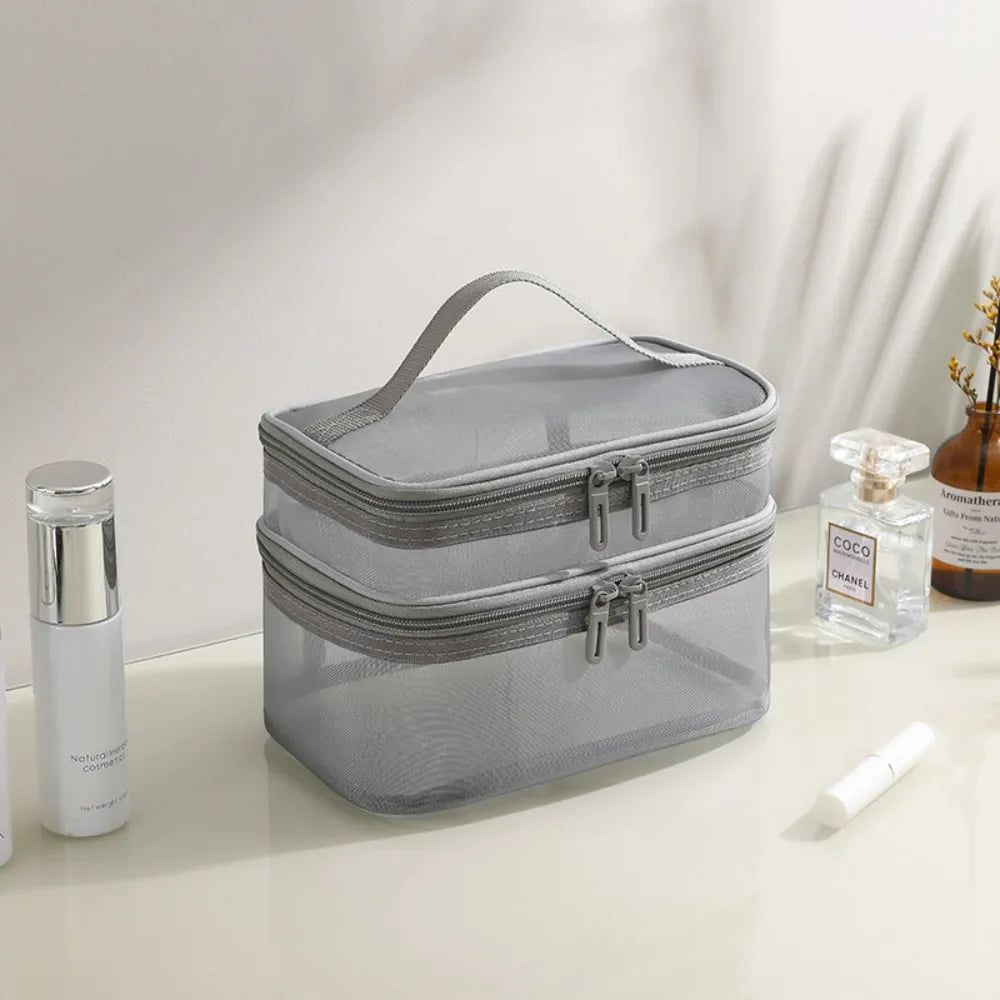 Miller | Versatile & Travel-Friendly Double-Layer Hanging Toiletry Organizer