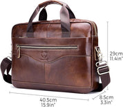 Remington | Men's Genuine Leather Large Crossbody Messenger Travel Bag