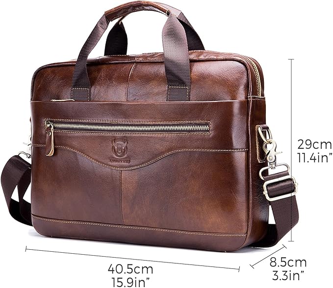 Remington | Men's Genuine Leather Large Crossbody Messenger Travel Bag