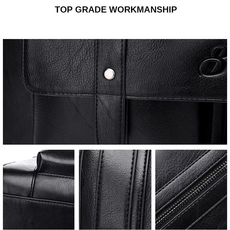Khian | Leather Crossbody Laptop Travel Messenger Bag